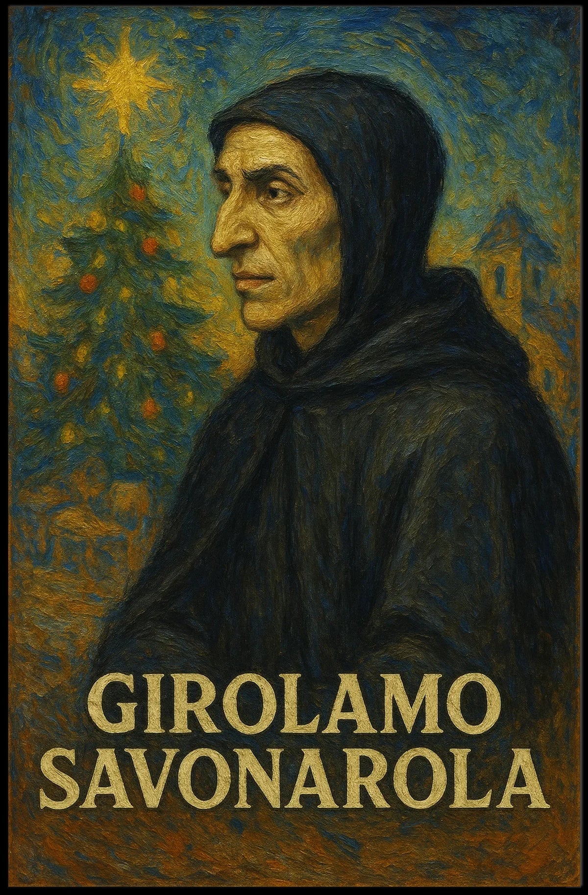 Savonarola Renaissance Figure Artistic Depiction Historical Poster