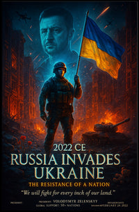 Ukrainian Resilience: Dramatic Photorealistic Political or Propaganda Poster