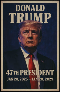 Trump Determined Visionary Futurism Digital Patriot Poster