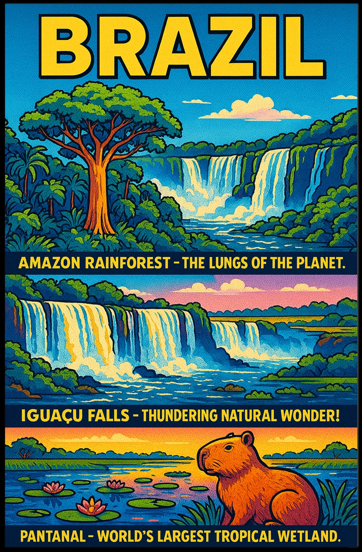Wonders Of Brazil Poster