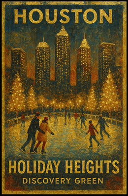 Houston Holiday Heights Poster