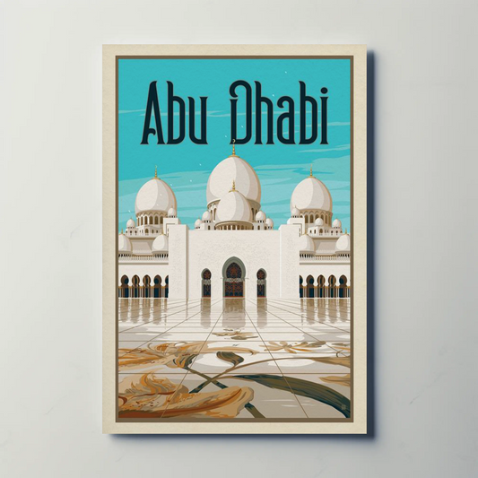Abu Dhabi Vintage Poster
