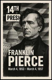 Franklin Pierce Vintage Leadership Historical or Presidential Poster