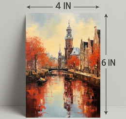 Autumn Reflections In A Canal Poster
