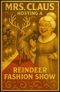 Mrs. Claus Hosts a Reindeer Fashion Show Poster