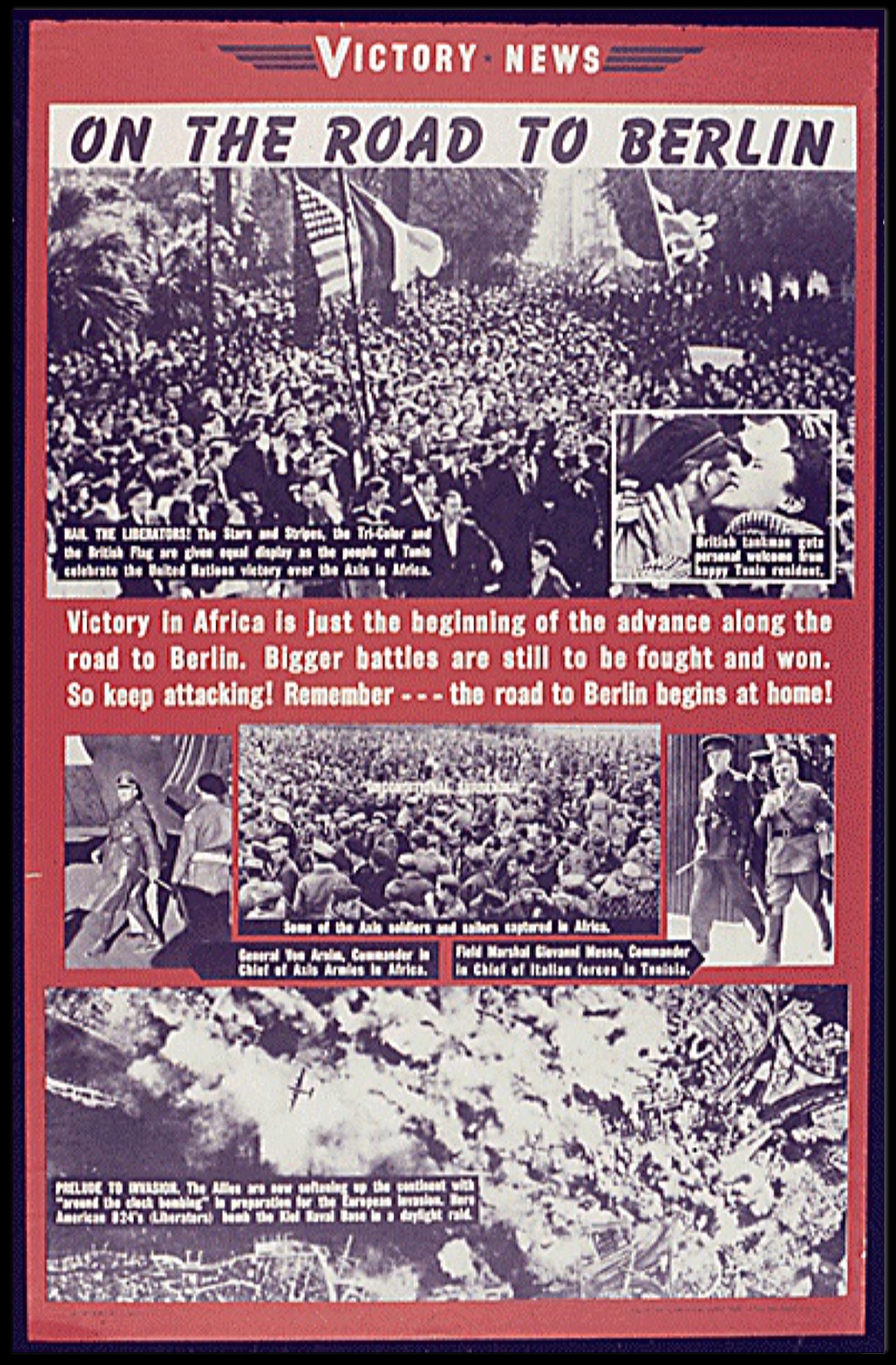 Allied Victories World War II Historical Poster