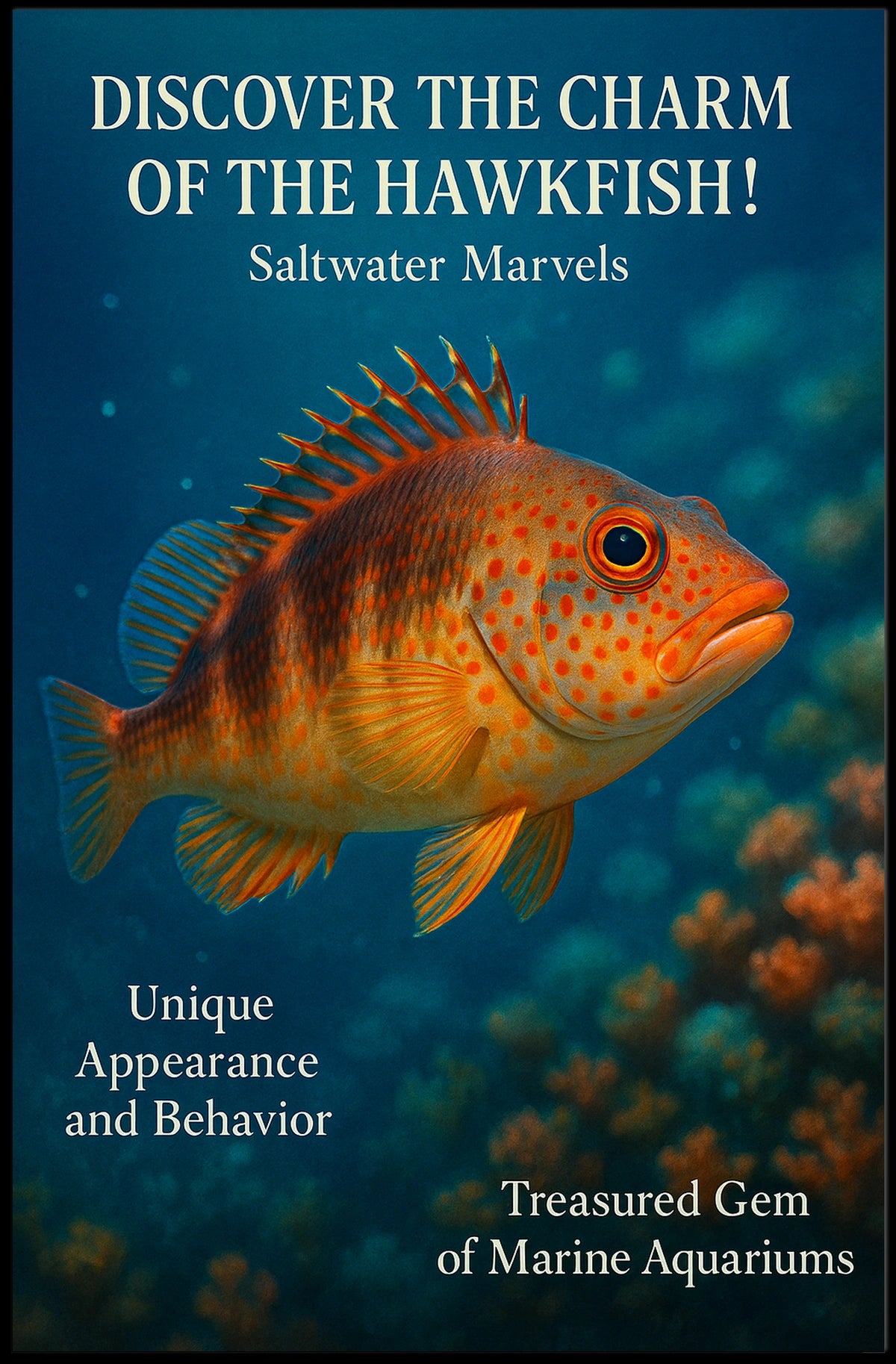 Discover The Charm Of The Hawkfish Poster