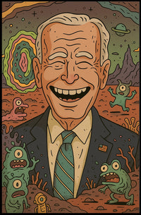 Presidential Cartoon Adventure Poster