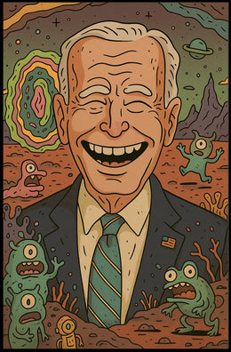 Presidential Cartoon Adventure Poster
