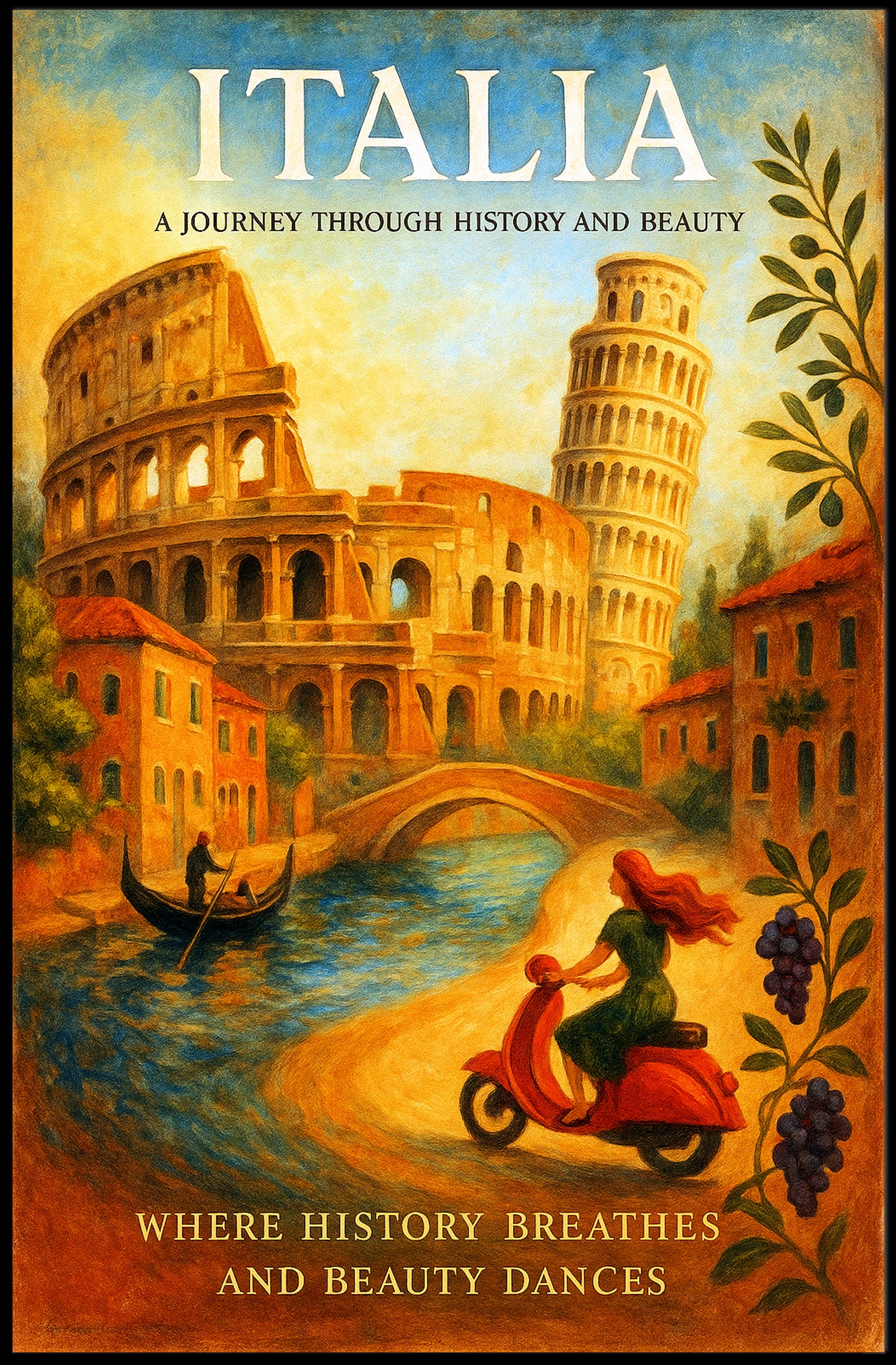 Italia A Journey Through History and Beauty Poster