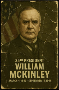William McKinley 25th President of the United States Damaged Photograph Poster