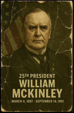 William McKinley 25th President of the United States Damaged Photograph Poster