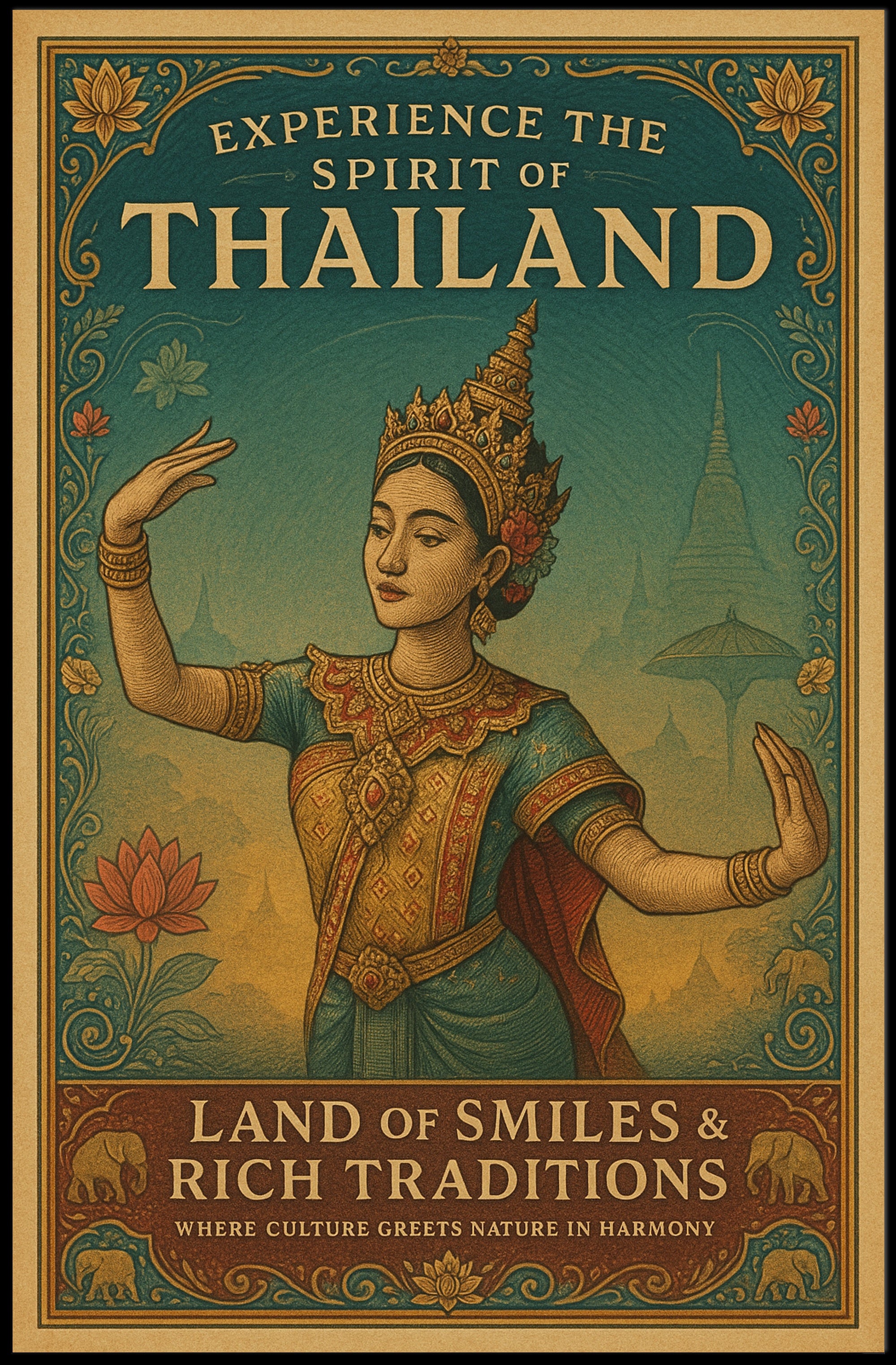 Thailand's Cultural Richness Travel Poster