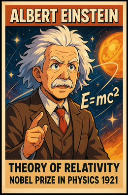 Einstein Relativity Vintage Science Poster