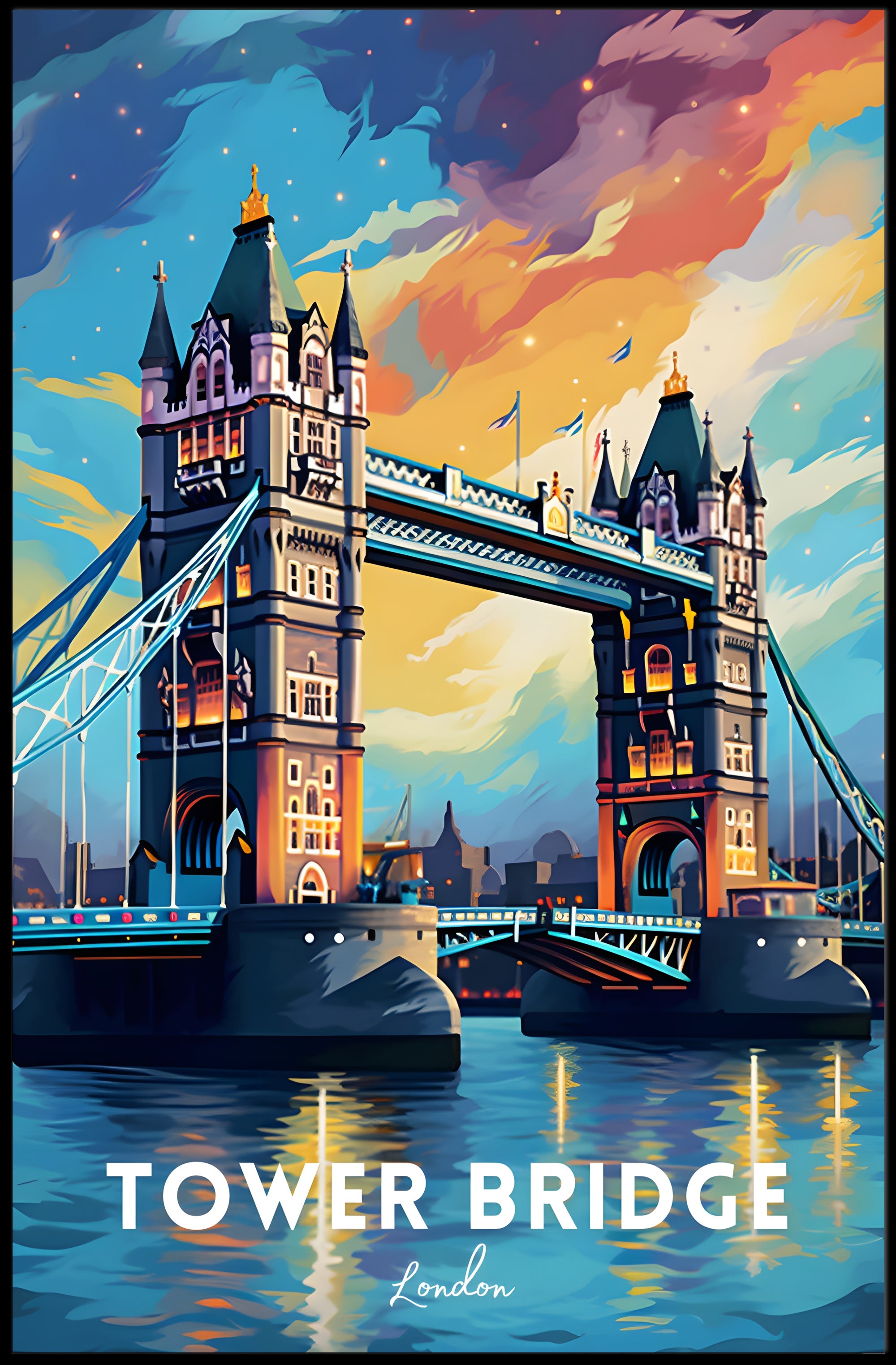 Tower Bridge Dreamscape London Urban or Cityscape Poster