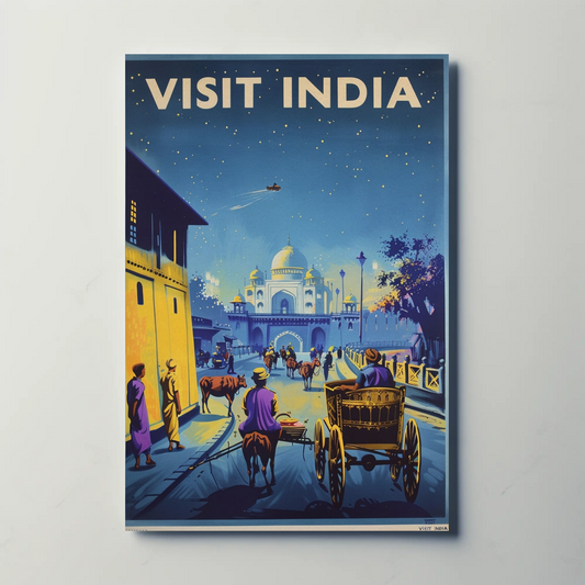 Visit India Vintage Poster