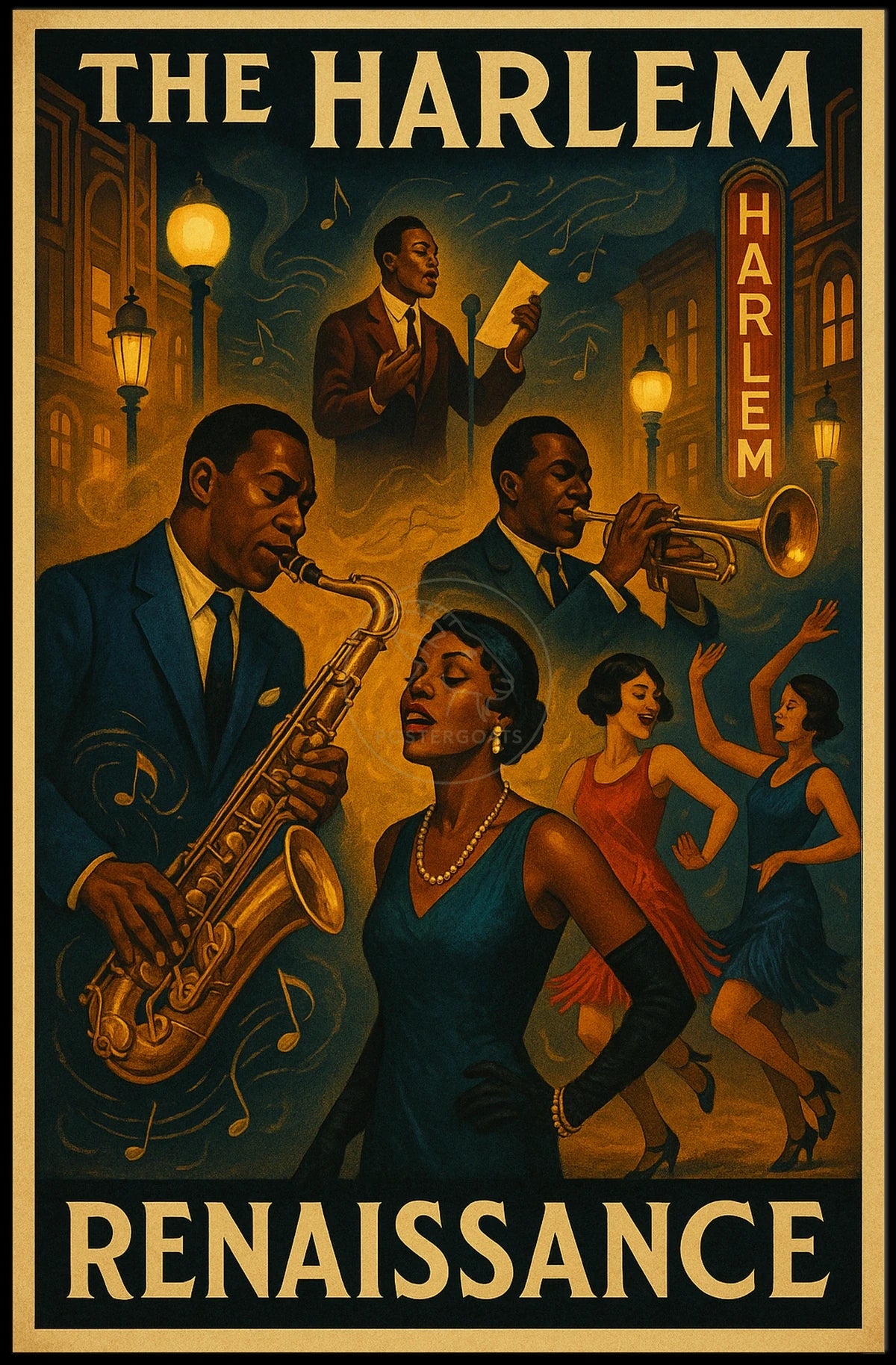 Harlem Renaissance Music and Culture Poster - Cultural or Heritage Poster