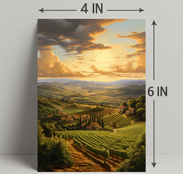 Golden Countryside Vista Poster