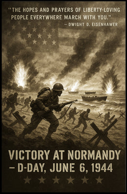 Dwight D. Eisenhower Quote DDay Victory Poster PosterGoat