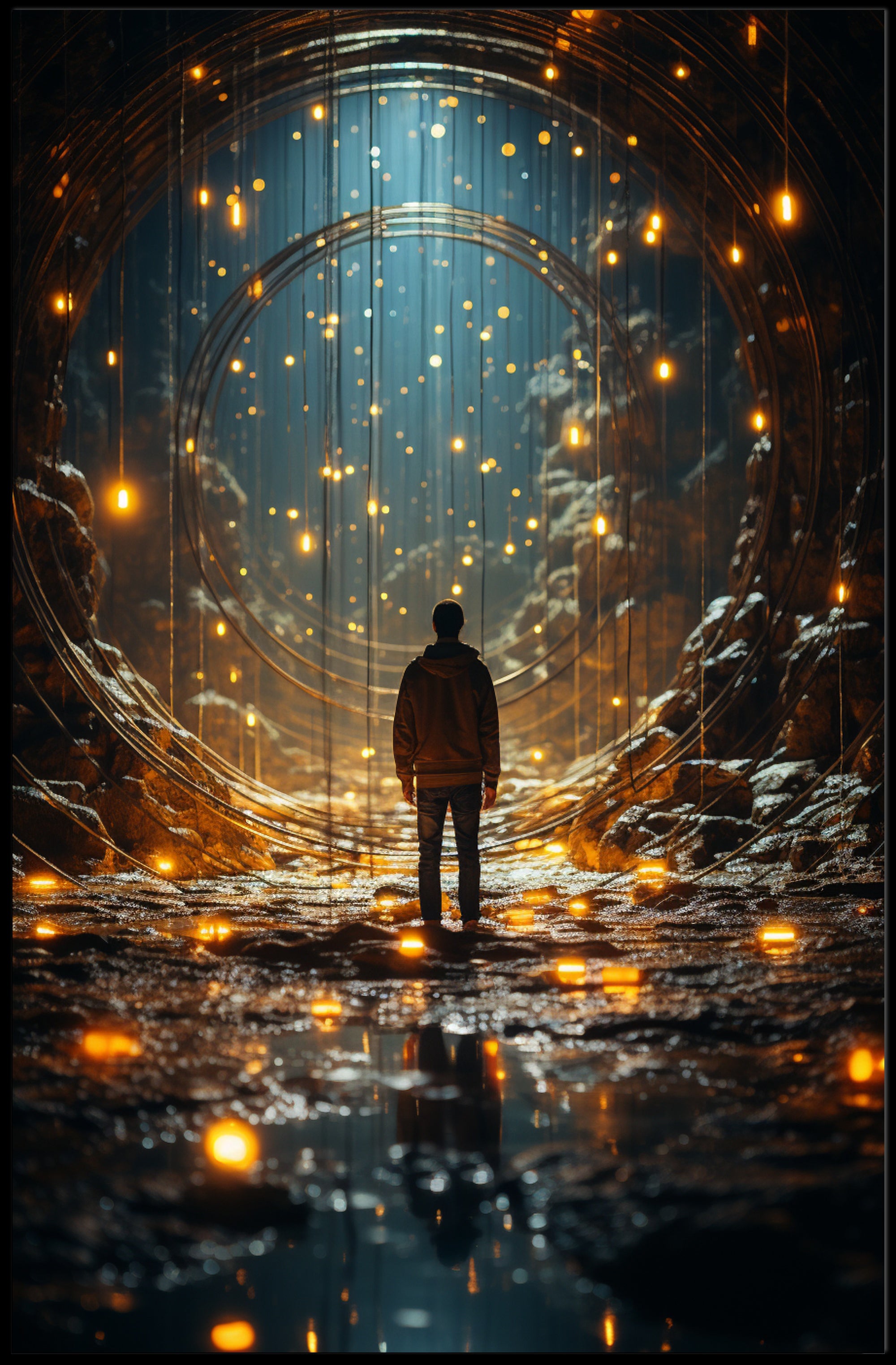 Journey Through The Luminous Tunnel Poster PosterGoat