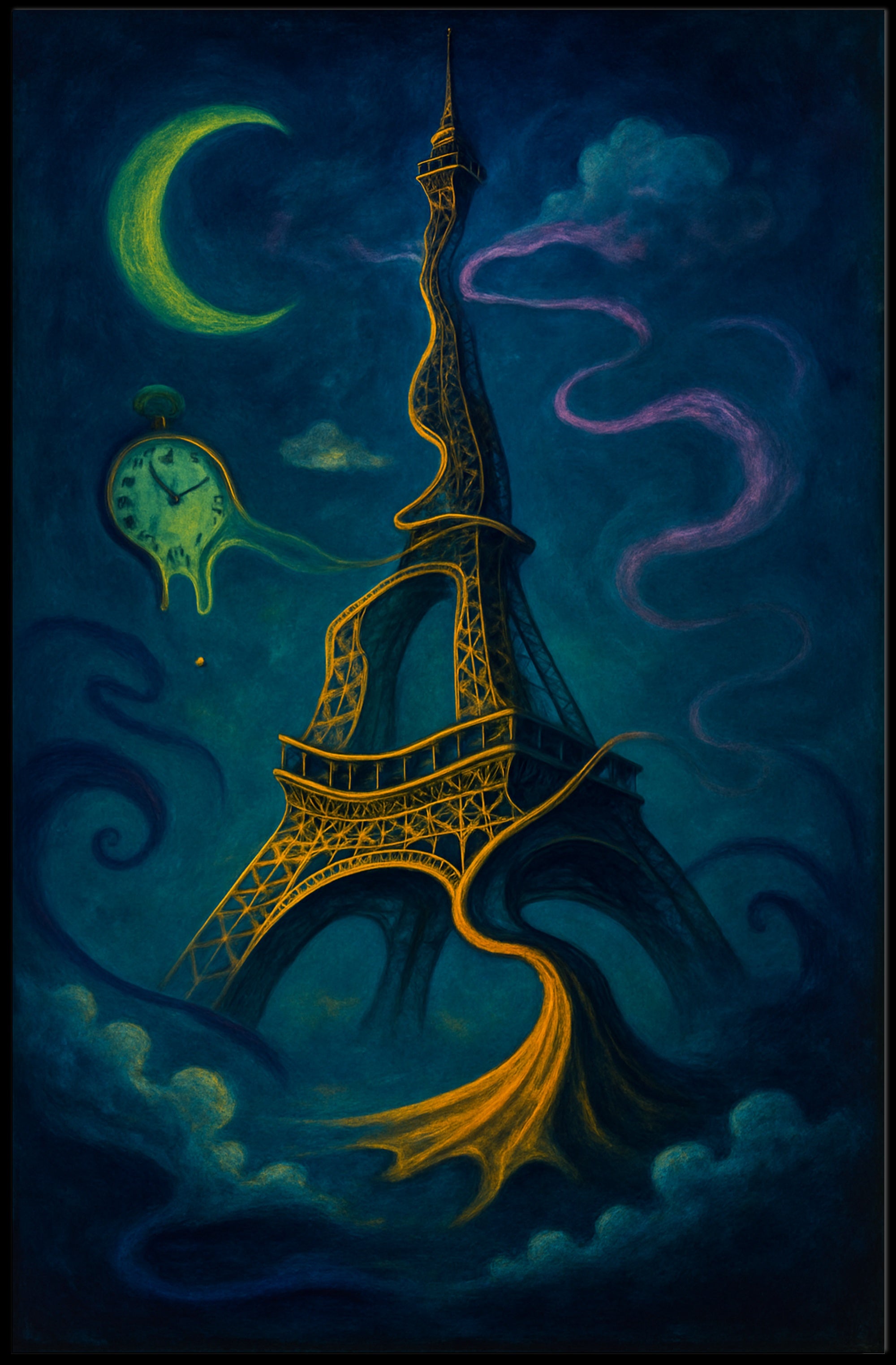 Surreal Parisian Dreamscape Surreal Poster