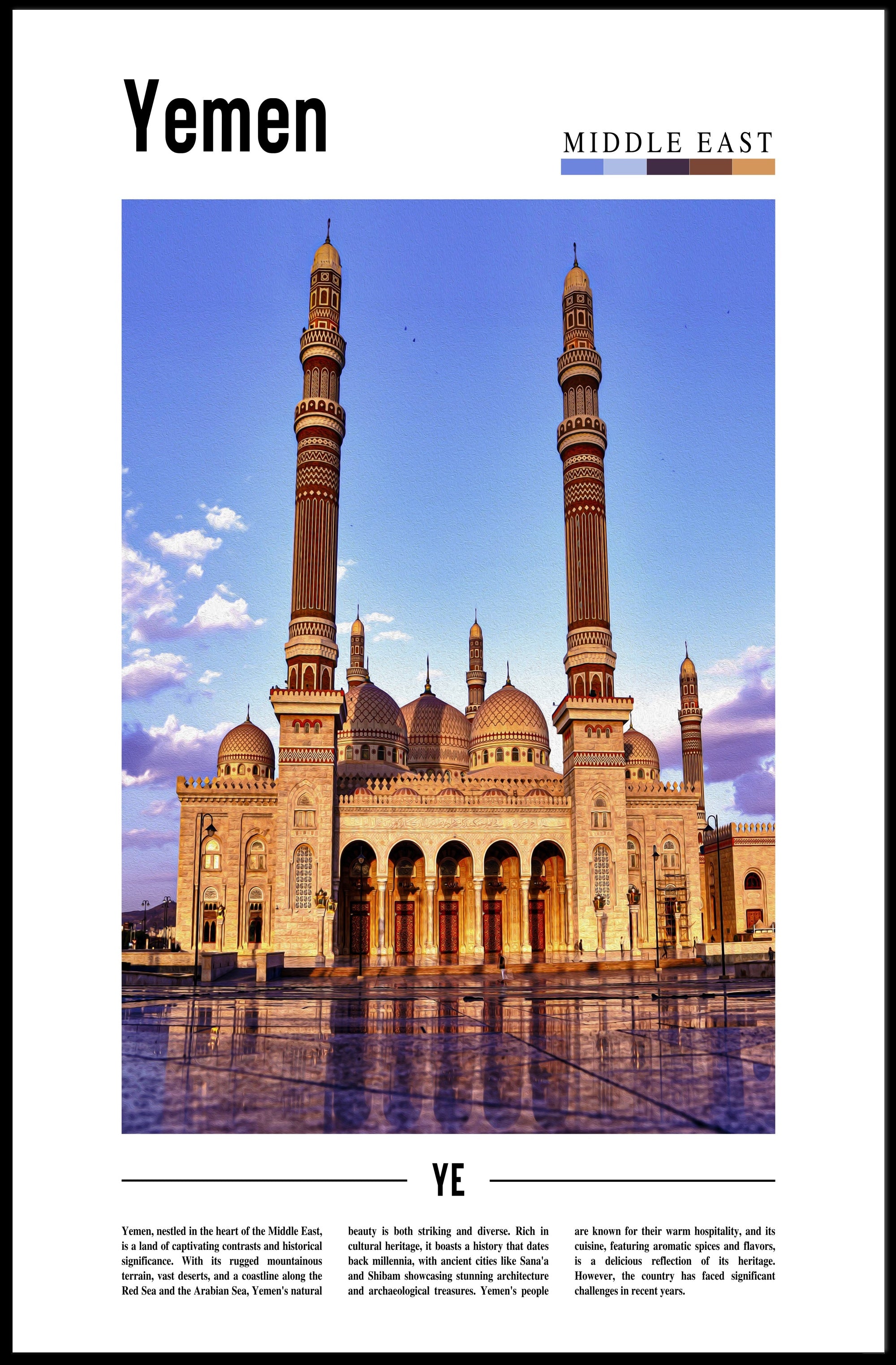 Yemen's Architectural Heritage: A Cultural or Heritage Poster PosterGoat