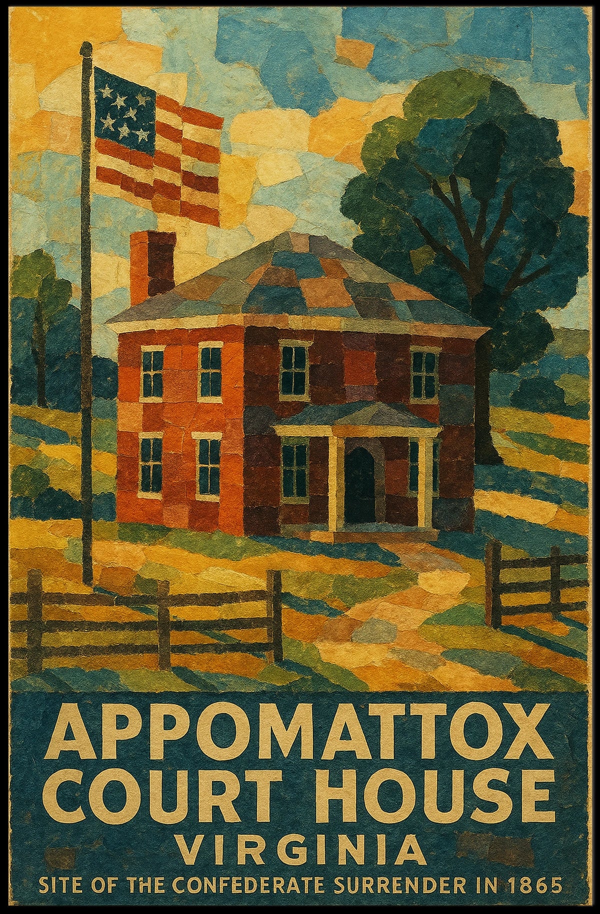 Appomattox Court House Historical Poster
