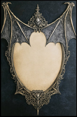 Gothic Bat Frame Poster