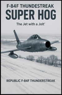 F-84F Thunderstreak Super Hog Poster PosterGoat