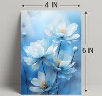 Serene Blue Blossoms Poster