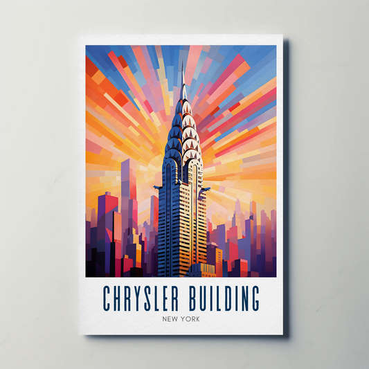 Chrysler Building New York Skyline Rays Poster