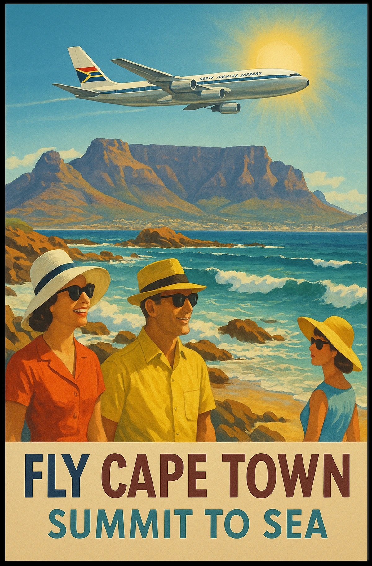 Fly Cape Town Summit To Sea Poster
