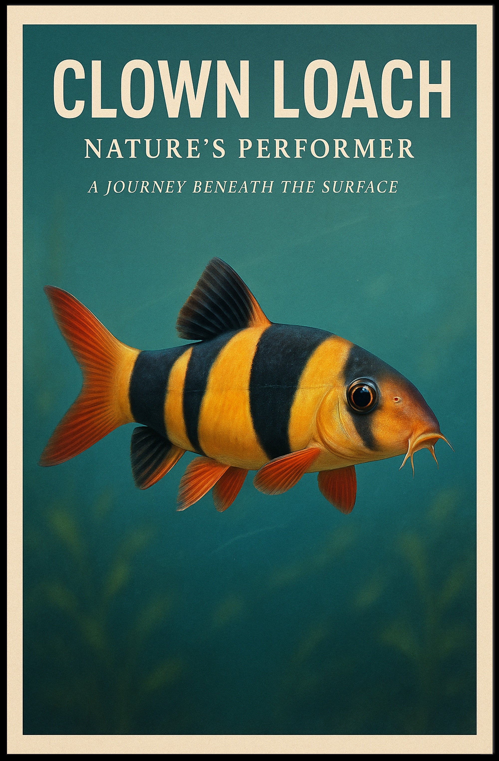 Clown Loach Nature's Performer Wall Art PosterGoat