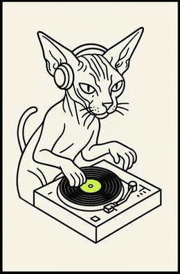 Dj Cat Grooves Poster