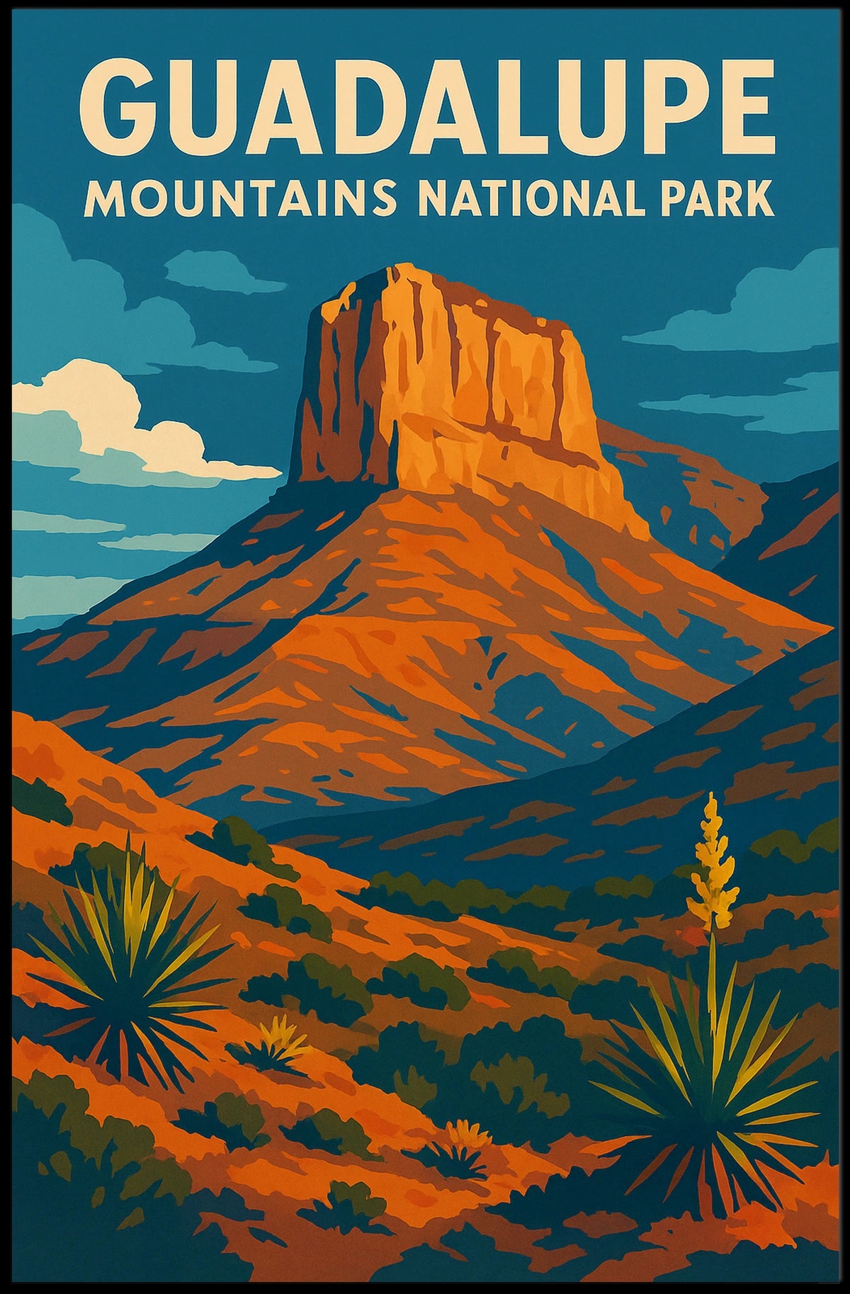 Guadalupe Mountains National Park Scenic Wanderlust Poster