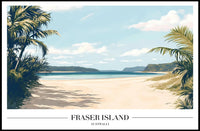 Fraser Island Scenic Beach Travel Poster