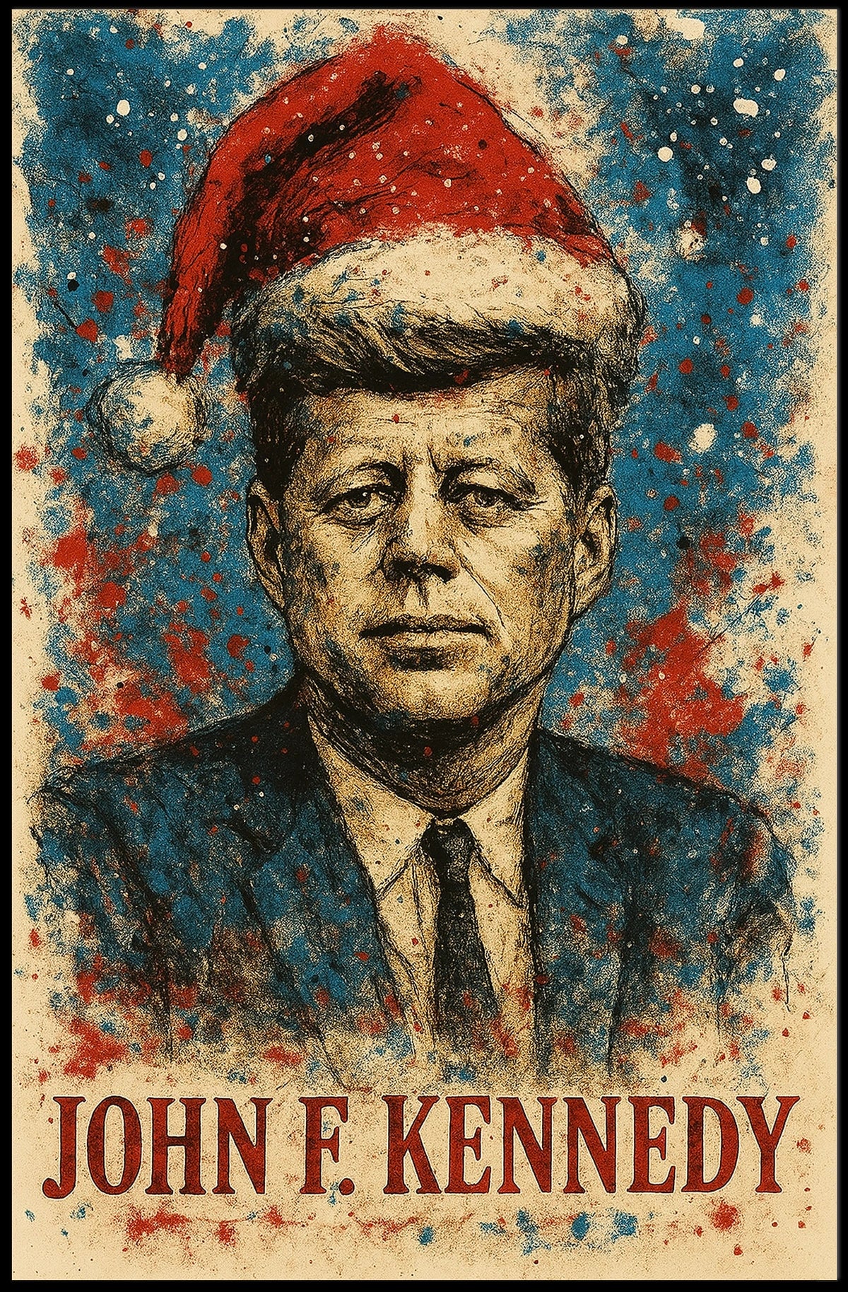John F. Kennedy 35th President of the United States Christmas SeriesPoster