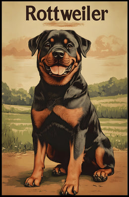 Rottweiler Portrait Poster