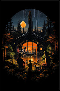 Cozy Night Under The Stars Poster