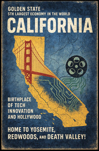 California The Golden State Poster