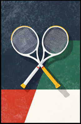 Energetic Tennis Art Poster with Modern Sports Theme