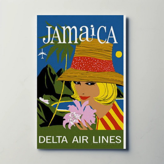Jamaica - Delta Air Lines Vintage Travel Poster