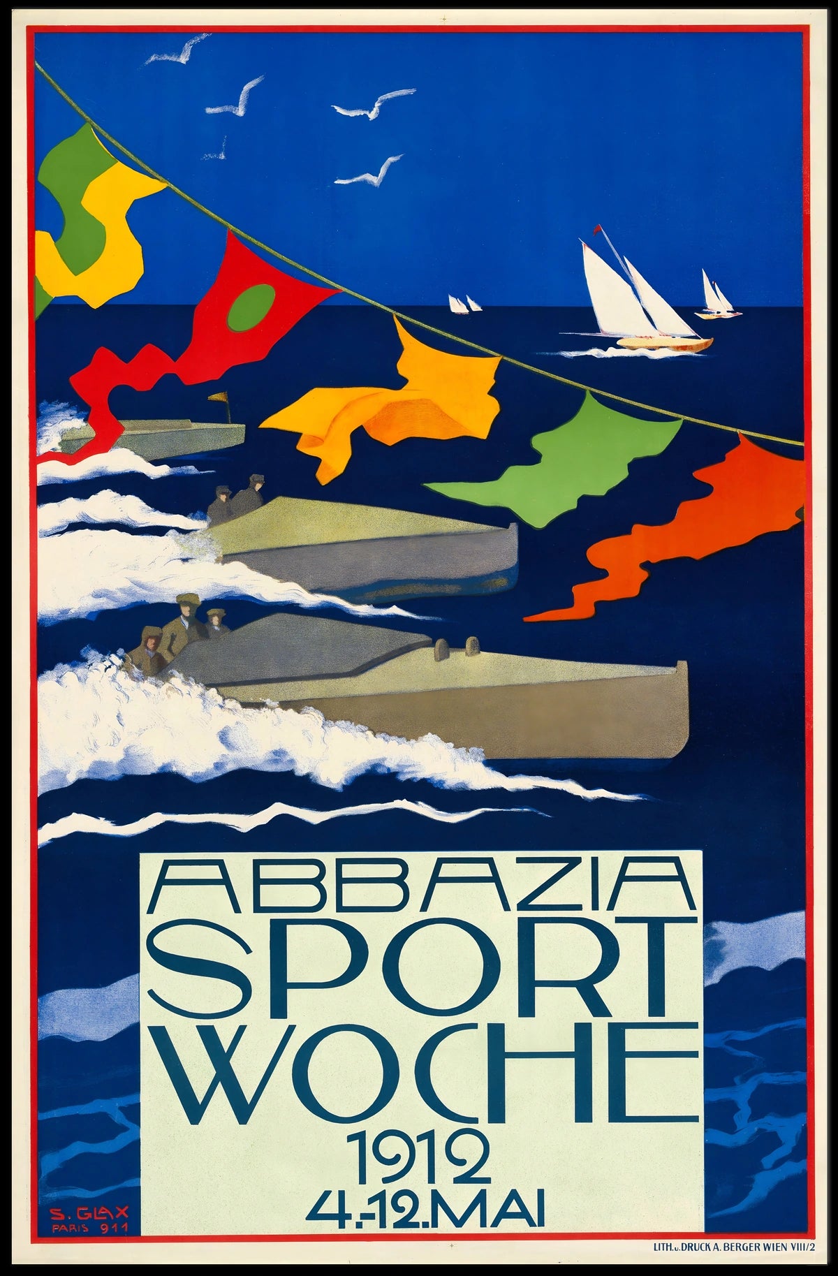 Abbazia Sport Woche 1912 Poster
