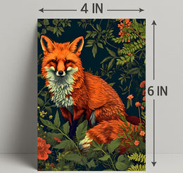 Red Fox Forest Serenity Animal Poster