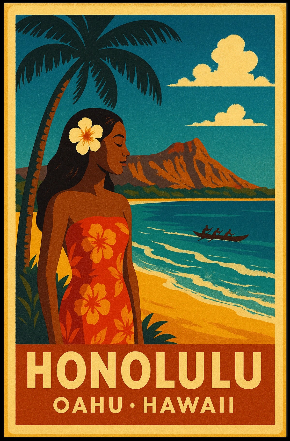 Honolulu Paradise Poster
