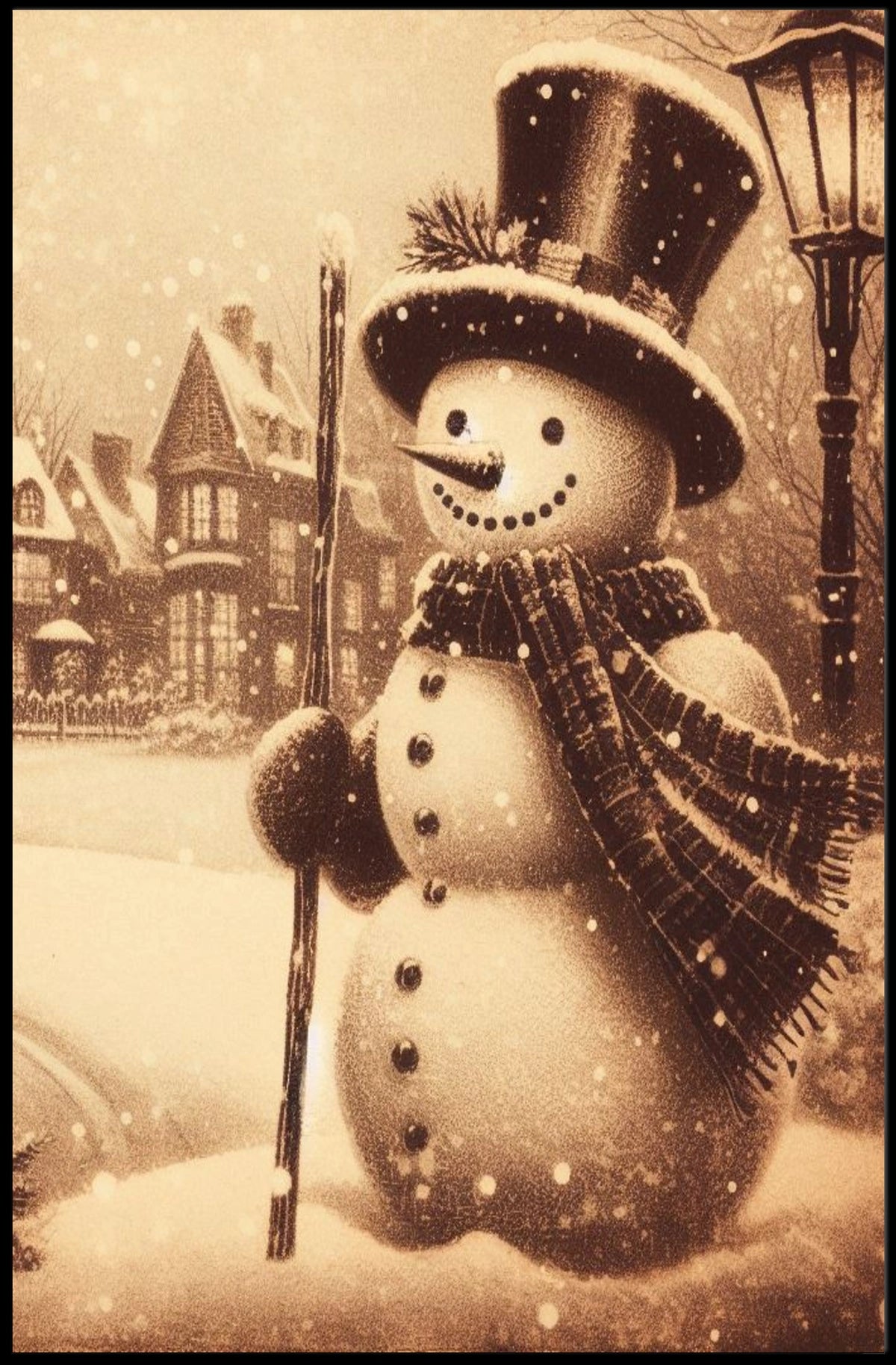 Winter Wonderland Snowman Poster