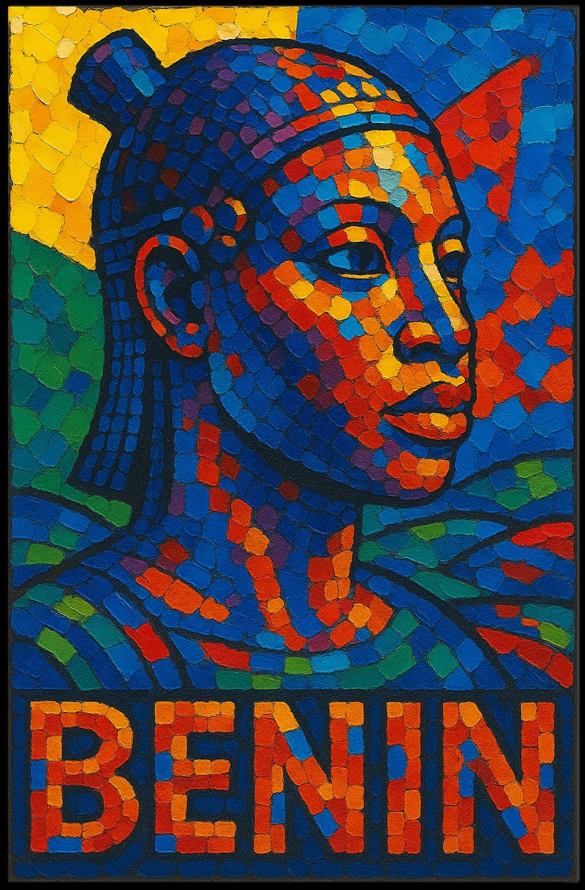 Benin Mosaic Art Poster