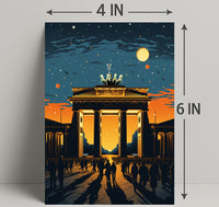 Sunset At The Brandenburg Gate Poster