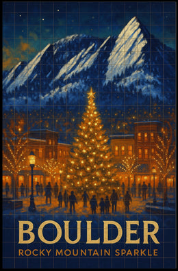 Boulder Rocky Mountain Sparkle Poster