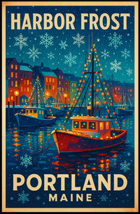 Harbor Frost In Portland, Maine Poster